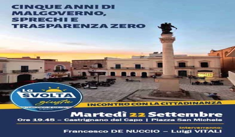 GAGLIANO DEL CAPO L’OPPOSIZIONE DI MONTEDURO APPARE ASSENTE