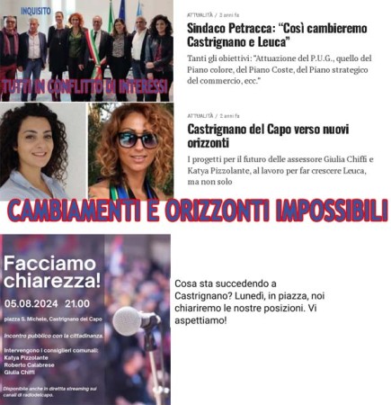 DI POSIZIONI DA CHIARIRE VE NE SONO, RIUSCIRANNO NELL'INTENTO ?